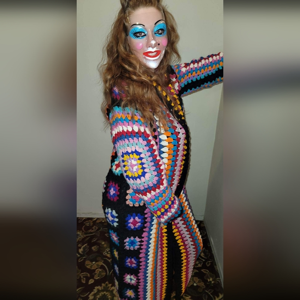 Granny square knitt sweater duster - Picture 5 of 5